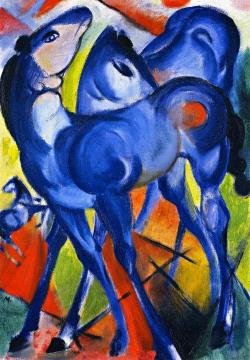 The Blue Foals Artwork by Franz Marc