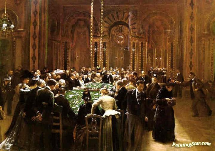 The Casino At Monte Carlo Artwork by Jean Georges Beraud
