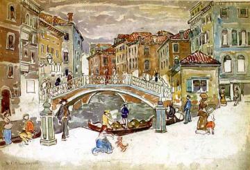 Venice, The Little Bridge Artwork by Maurice Prendergast