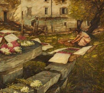 Packing Stocks Artwork by Henry la Thangue