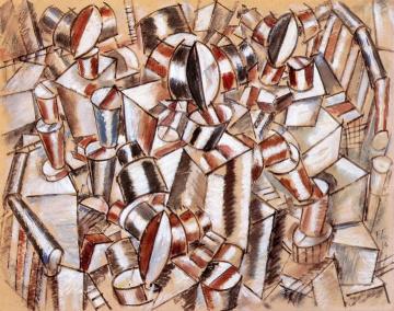 Figures on a Stairway Artwork by Fernand Léger