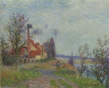 Paper Mill at Port Marly Artwork by Gustave Loiseau