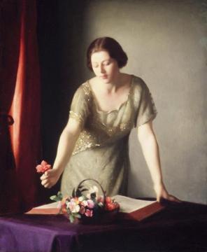 Girl Arranging Flowers Artwork by William Mcgregor Paxton