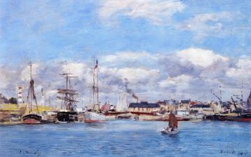 Deauville, the Harbor Artwork by Eugène-Louis Boudin