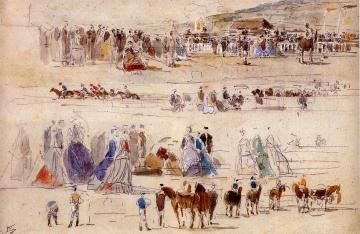 The Racetrack at Deauville Artwork by Eugène-Louis Boudin
