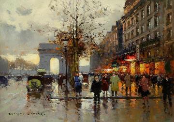 Champs Elysees, Lido Artwork by Edouard Léon Cortes