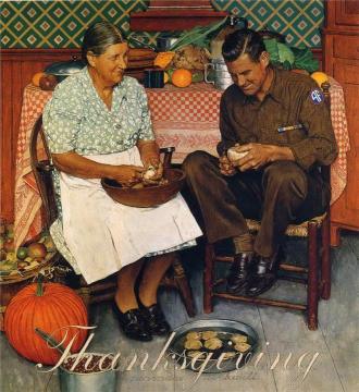 Thanksgiving Artwork by Norman Rockwell