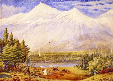 Athabaska Pass, Mount Murchison, "Showing Limits of Forest" Artwork by William George Richardson Hind