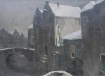 Delft in winter Artwork by Ype Wenning