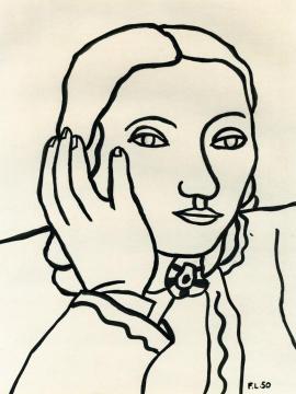 Portrait Of A Woman Artwork by Fernand Léger