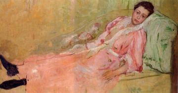 Lydia Reading on a Divan Artwork by Mary Cassatt