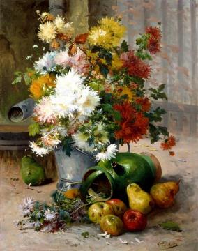 Grand Bouquet de Fleurs Artwork by Eugene Henri Cauchois