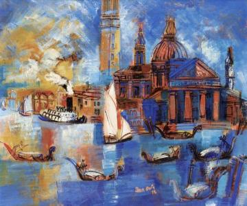 Venice, Santa Maria Della Salute Artwork by Jean Dufy