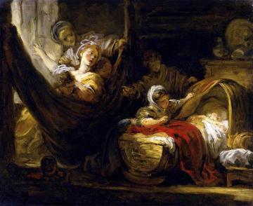 The Cradle Artwork by Jean Honore Fragonard