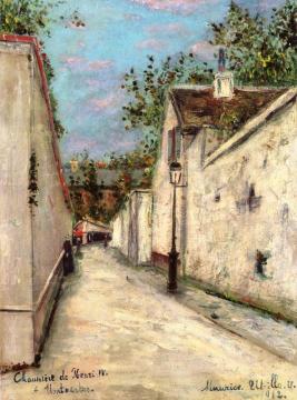 The Cottage of Henri IV in Montmartre Artwork by Maurice Utrillo