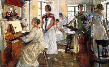 The Music Lesson Artwork by Lucien Simon