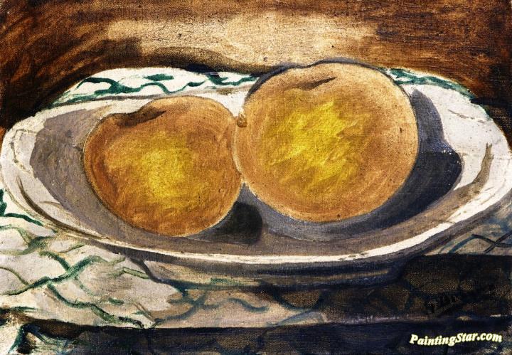 Two Apples Artwork by Georges Braque
