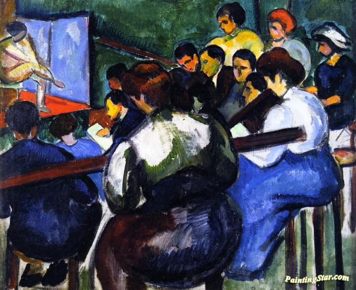 School of Painters Artwork by Vilmos Perlrott-Csaba