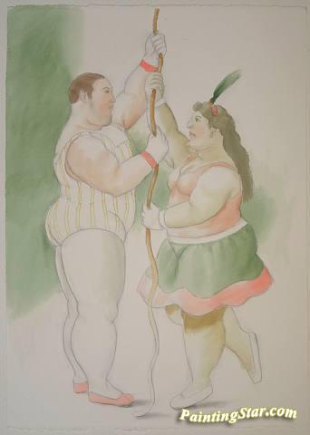 Circus Act Artwork by Fernando Botero