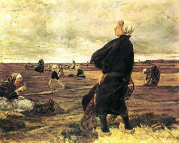 Net Mending Grooves Artwork by Max Liebermann