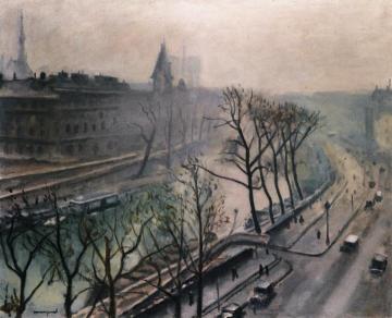 Paris, Quai des Grands Augustins, Twilight Artwork by Albert Marquet