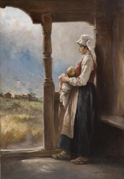 Mother and Child Artwork by Axel Hjalmar Ender