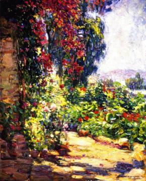 Bougainvillea, Mission San Juan Capistrano Artwork by Joseph Kleitsch