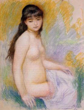 Seated Bather Artwork by Pierre Auguste Renoir