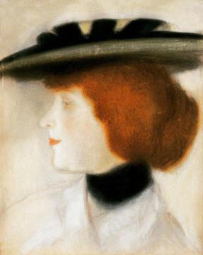 Woman with Red Hair Artwork by József Rippl-Rónai