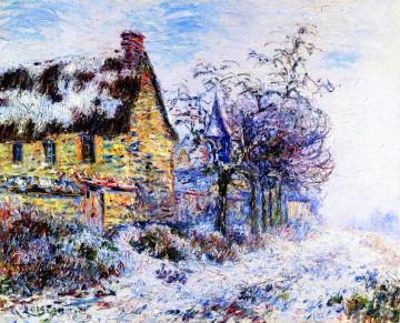 Houses and Trees in the Snow Artwork by Gustave Loiseau
