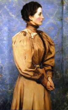 Portrait Of The Baroness Von R. Artwork by Lilla Cabot Perry