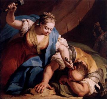 Jael And Sisera Artwork by Jacopo Amigoni