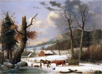 Gathering Wood for Winter Artwork by George Henry Durrie
