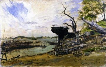 Port Washington, L. I. Artwork by Charles Henry Miller