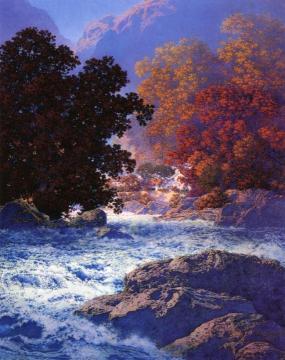 Swiftwater Artwork by Maxfield Parrish