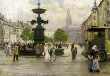 Storkespringvand, Copenhagen Artwork by Paul Gustave Fischer