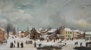 Winter Scene In Brooklyn Artwork by Francis Guy