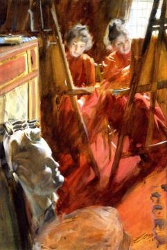 The Schwartz Girls Artwork by Anders Zorn