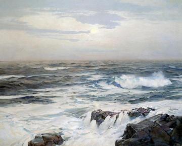 Low Moon Artwork by Frederick Judd Waugh