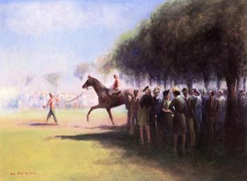 Race Day, Saratoga Artwork by Guy Pene Du Bois