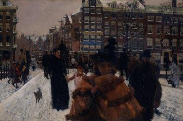 The Singelbrug Near The Paleisstraat In Amsterdam Artwork by George Heidrik Breitner