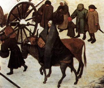 The Census at Bethlehem (detail) Artwork by Pieter Bruegel the Elder