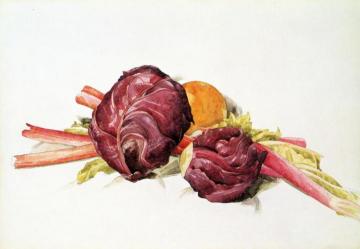 Red Cabbages, Rhubarb and Orange Artwork by Charles Demuth