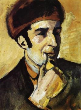 Portrait Of Franz Marc Artwork by August Macke