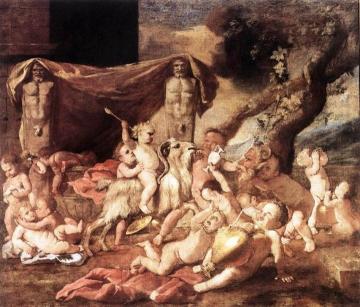 Bacchanal of Putti Artwork by Nicolas Poussin