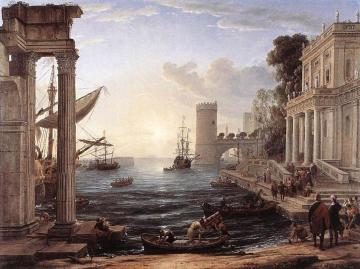 Seaport With The Embarkation Of The Queen Of Sheba Artwork by Claude Lorrain