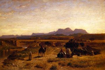 Desert Encampment Artwork by Samuel Colman Jr.