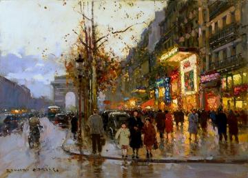 Champs Elysees, Lido Artwork by Edouard Léon Cortes