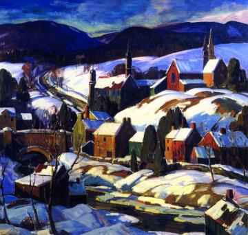 Hillside Village Artwork by Fern Isabel Coppedge