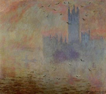 Houses of Parliament, Seagulls Artwork by Claude Oscar Monet